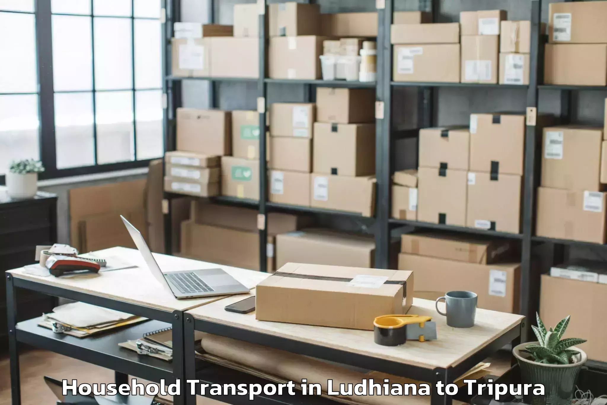 Book Ludhiana to Manu Bazar Household Transport